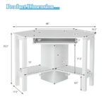 Space-Saving Wooden Corner Desk with Drawer and Storage Shelves 39 Space-Saving Wooden Corner Desk with Drawer and Storage Shelves