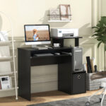 Compact Computer Desk with Keyboard Tray and Storage Solutions 15 Compact Computer Desk with Keyboard Tray and Storage Solutions