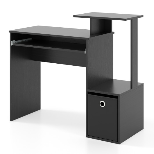Compact Computer Desk with Keyboard Tray and Storage Solutions 3 Compact Computer Desk with Keyboard Tray and Storage Solutions - Image 3