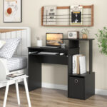Compact Computer Desk with Keyboard Tray and Storage Solutions 20 Compact Computer Desk with Keyboard Tray and Storage Solutions