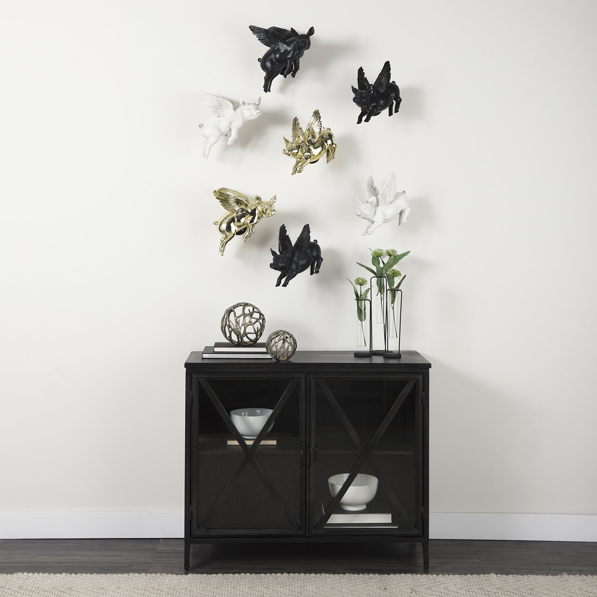 Sphaira Noir II Large 7L x 7W Gold Cast Aluminum Decorative Tree Branch Orb 3 Sphaira Noir II Large 7L x 7W Gold Cast Aluminum Decorative Tree Branch Orb - Image 3