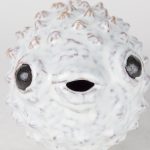 Spike II (Large) 10L x 6W Off-White Ceramic Puffer Fish
