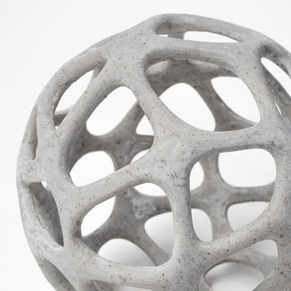 Spiro 6L x 6W Off White Hollow Decorative Orb 3