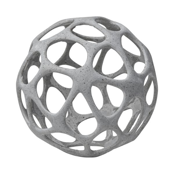 Spiro 7L x 7W Off White Hollow Decorative Orb