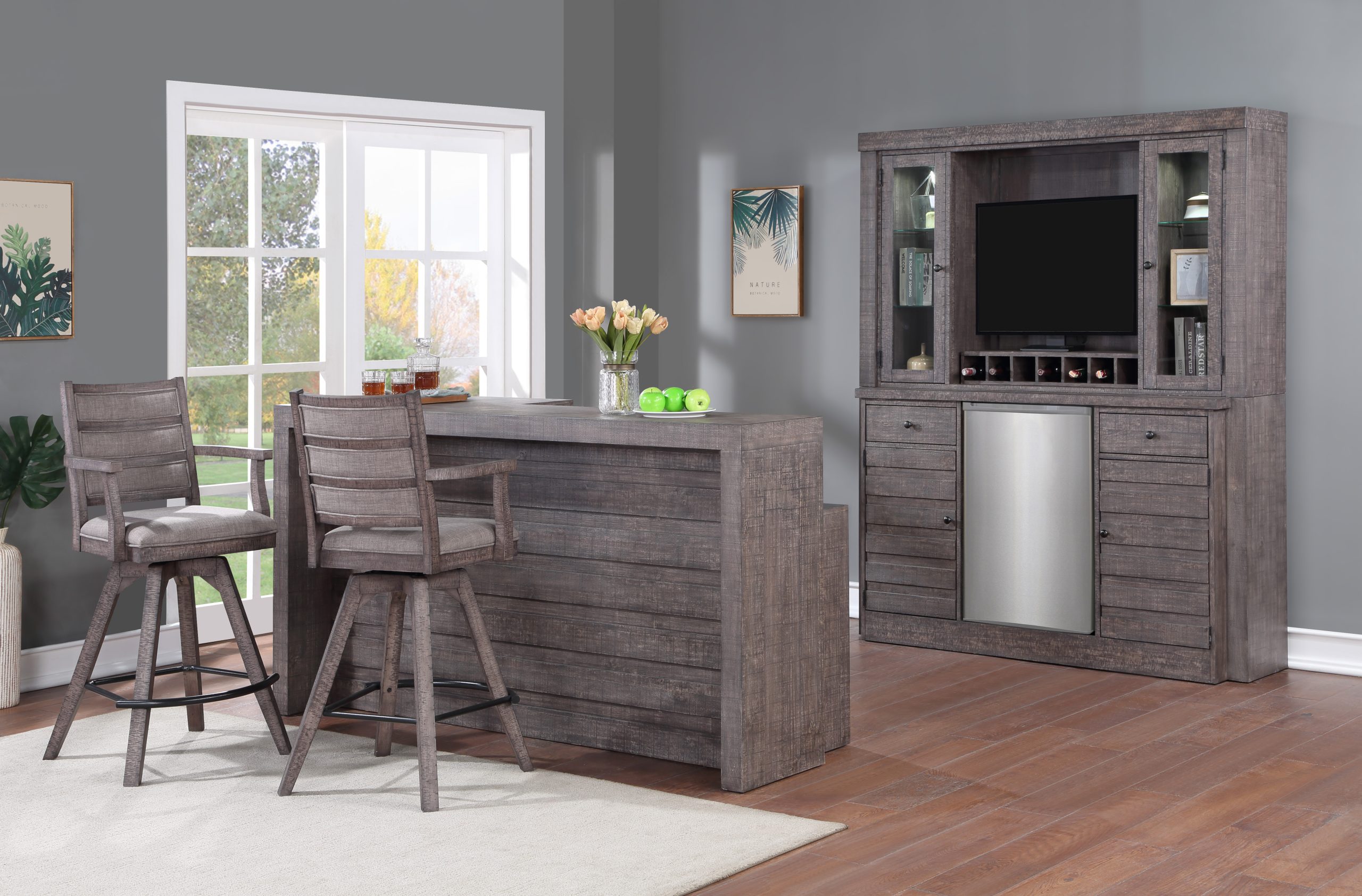 spring haven dark spectator swivel bar stool