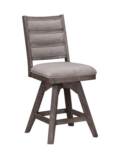 Spring Haven Dark 24-Inch High Back Swivel Bar Stool