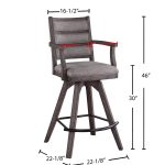 Spring Haven Dark Spectator Swivel Bar Stool