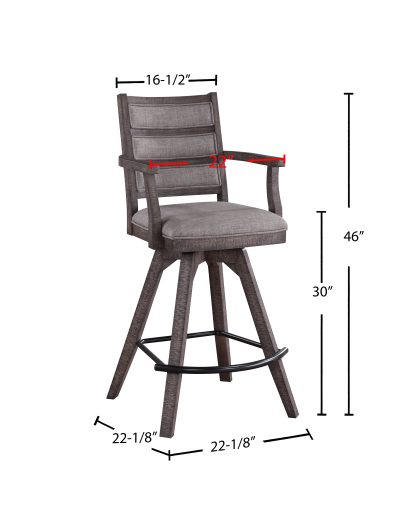 Spring Haven Dark Spectator Swivel Bar Stool