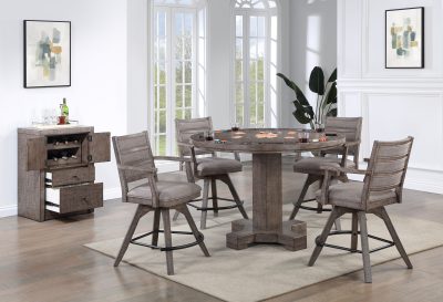 Spring Haven Dark Spectator Swivel Counter Stool