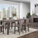 Spring Haven Dark Stationary High Back Counter Stool