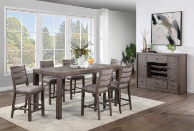 Spring Haven Dark Stationary High Back Counter Stool