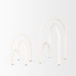 Springe White & Gray Speckled Arch Decorative Object (Set of 2)
