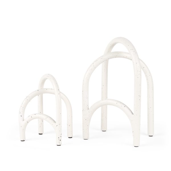 Springe White Gray Speckled Arch Decorative Object Set of 2