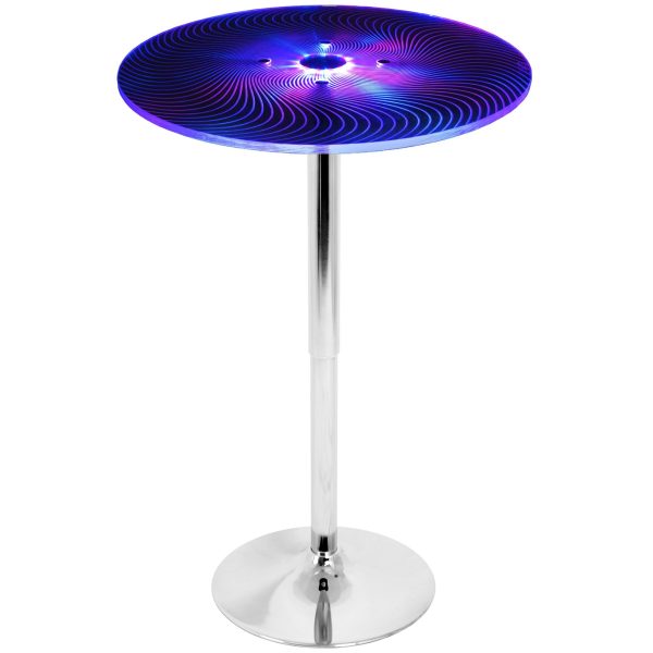 Spyra Contemporary Light Up Adjustable Bar Table 5