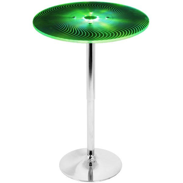 Spyra Contemporary Light Up Adjustable Bar Table 6
