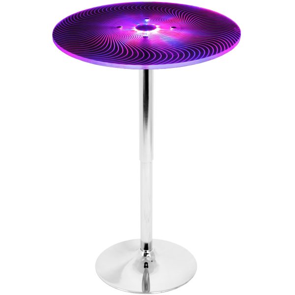 Spyra Contemporary Light Up Adjustable Bar Table 7