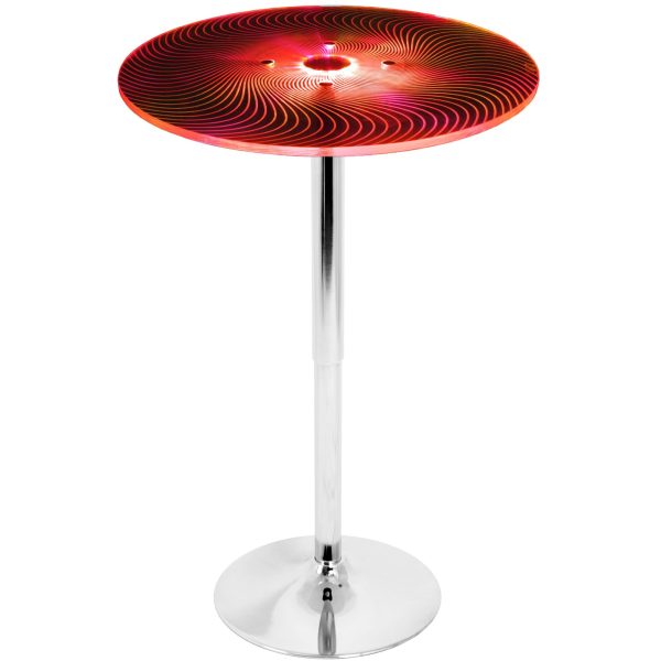 Spyra Contemporary Light Up Adjustable Bar Table 8