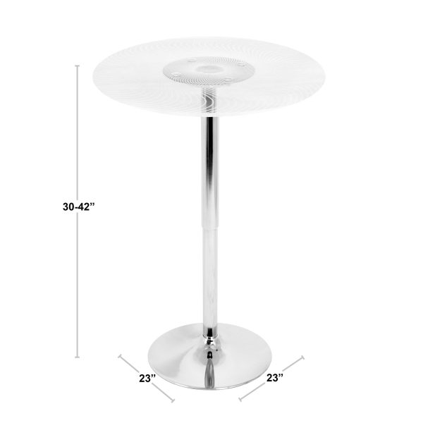 Spyra Contemporary Light Up Adjustable Bar Table 9