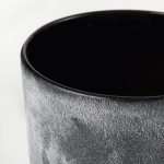 Squally 8.0L x 8.0W x 8.6H Black/Brown Glass Ombre Textured Vase