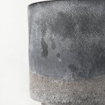 Squally 8.0L x 8.0W x 8.6H Black/Brown Glass Ombre Textured Vase