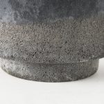 Squally 8.0L x 8.0W x 8.6H Black/Brown Glass Ombre Textured Vase