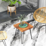 Rustic Reclaimed Teak Wood End Table with Metal Legs 8 Rustic Reclaimed Teak Wood End Table with Metal Legs