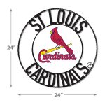 St Louis Cardinals 24 Inch Wrought Iron Team Logo Wall Decor