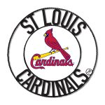 St Louis Cardinals 24 Inch Wrought Iron Team Logo Wall Decor