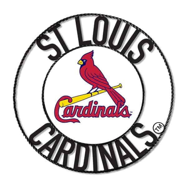 St Louis Cardinals 24 Inch Wrought Iron Team Logo Wall Decor 3