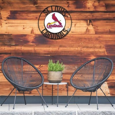 St Louis Cardinals 24 Inch Wrought Iron Team Logo Wall Decor
