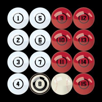 St Louis Cardinals Billiard Balls Resin Logo Regulation