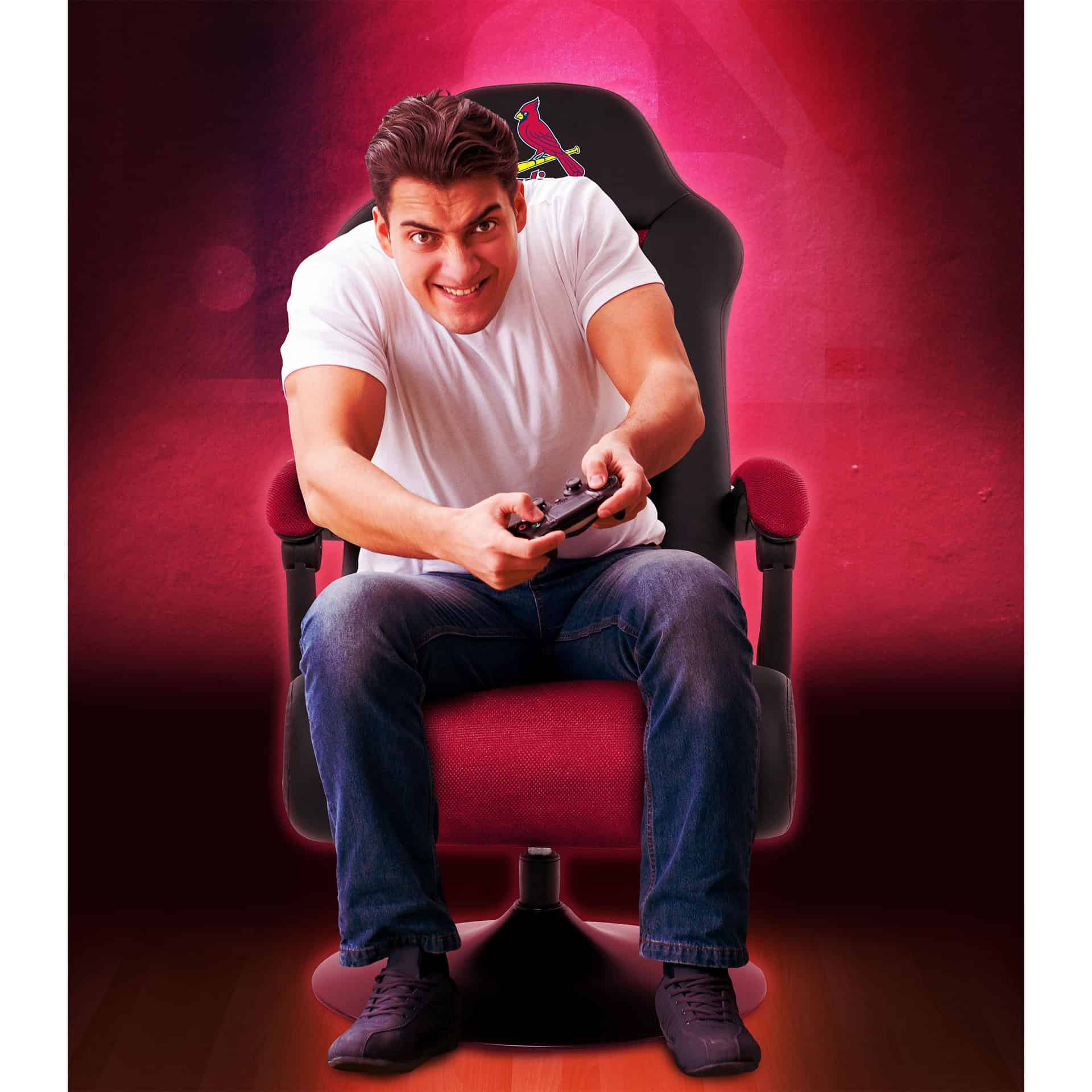 St Louis Cardinals Bluetooth Gaming Chair 2 St Louis Cardinals Bluetooth Gaming Chair - Image 2