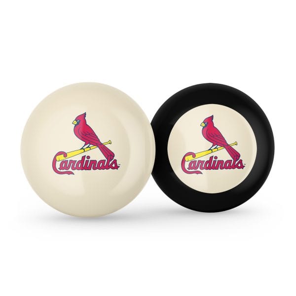 St Louis Cardinals Logo Cue Ball and 8 Ball 1