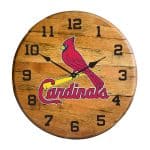 St Louis Cardinals Oak Whiskey Barrel Clock MLB Licensed 6 St Louis Cardinals Oak Whiskey Barrel Clock MLB Licensed