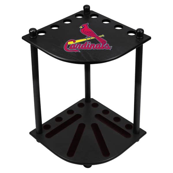 St Louis Cardinals Solid Wood Corner Cue Rack 1