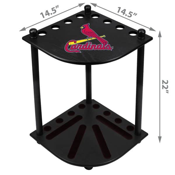 St Louis Cardinals Solid Wood Corner Cue Rack 3