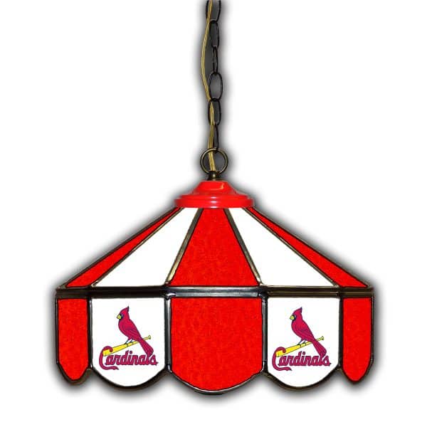 St Louis Cardinals Stained Glass Pub Light 14 Inch