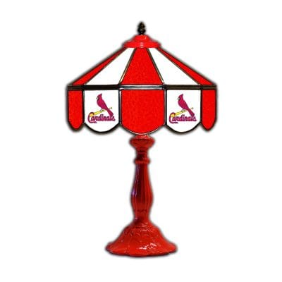 St Louis Cardinals Tiffany Style Glass Table Lamp 21 Inch