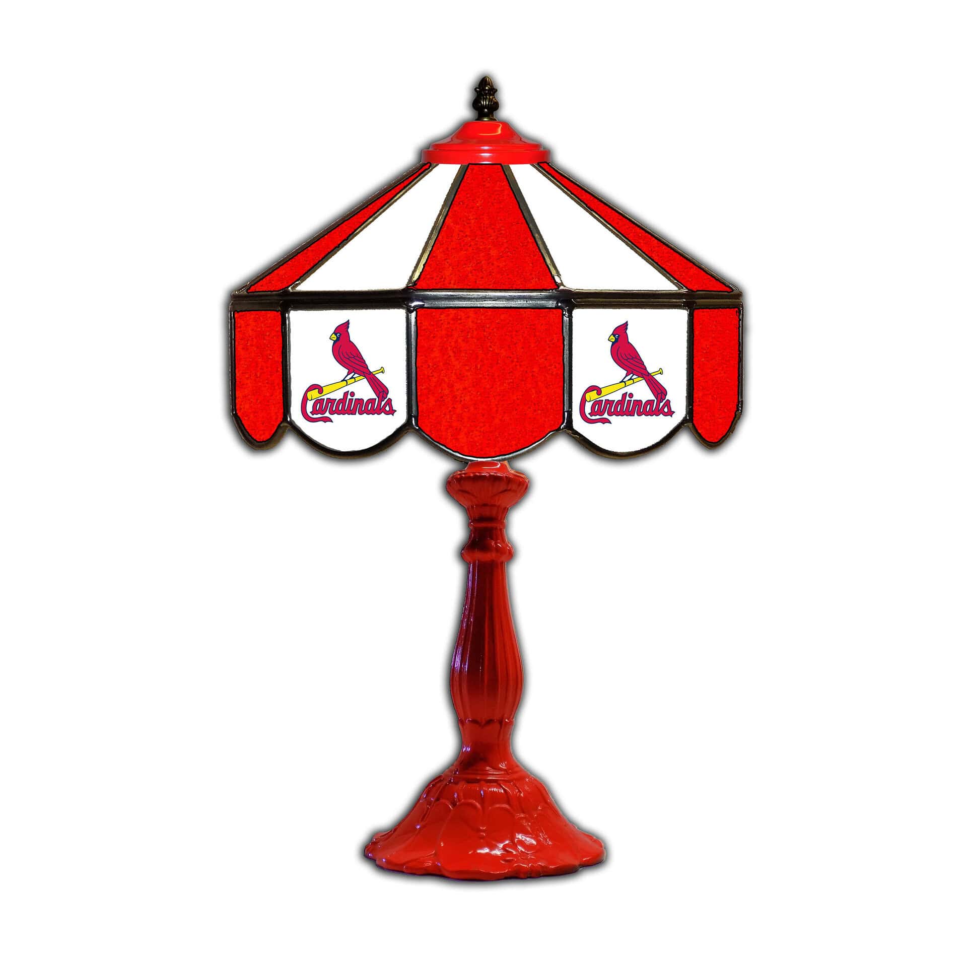 St Louis Cardinals Tiffany Style Glass Table Lamp 21 Inch 1 St Louis Cardinals Tiffany Style Glass Table Lamp 21 Inch