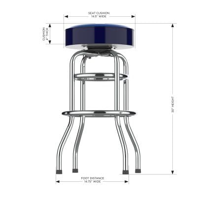 St. Louis Blues Chrome Bar Stool