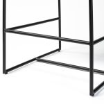 Stamford 36" Total Height Black Leather Seat w/ Wood Back, Metal Frame Counter Stool