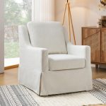 Stan Ivory Linen Swivel Gliding Accent Chair 7 Stan Ivory Linen Swivel Gliding Accent Chair