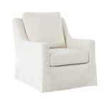 Stan Ivory Linen Swivel Gliding Accent Chair 6 Stan Ivory Linen Swivel Gliding Accent Chair