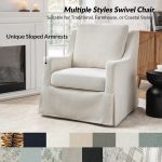 Stan Ivory Linen Swivel Gliding Accent Chair 9 Stan Ivory Linen Swivel Gliding Accent Chair