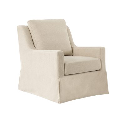 Stan Linen Swivel Gliding Accent Chair