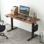 Electric Sit Stand Desk with Adjustable Heights and Memory Settings
