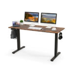 Electric Sit Stand Desk with Adjustable Heights and Memory Settings