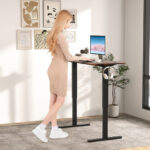 Electric Sit Stand Desk with Adjustable Heights and Memory Settings