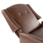 Stanley Brown Faux Leather Transitional Manual Recliner Black Wood 36 Stanley Brown Faux Leather Transitional Manual Recliner Black Wood
