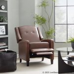 Stanley Brown Faux Leather Transitional Manual Recliner Black Wood 21 Stanley Brown Faux Leather Transitional Manual Recliner Black Wood